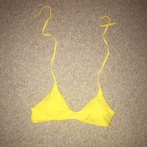 Yellow bikini top and bottoms